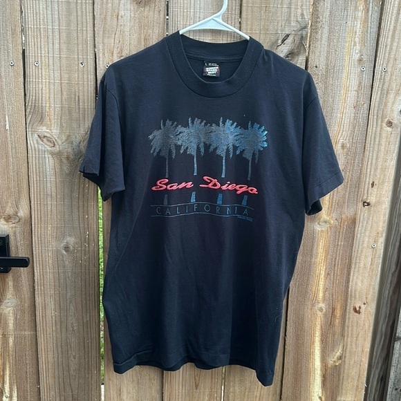 Vintage San Diego California Destination T-Shirt Size Large Single Stitch - Picture 1 of 7